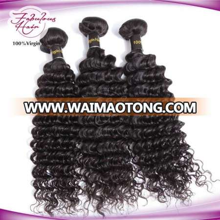 8A Grade Hair Braid Indian Virgin Human Hair Deep Wave Hair Pieces